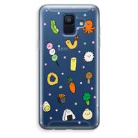 Happy bento friends: Samsung Galaxy A6 (2018) Transparant Hoesje - thumbnail