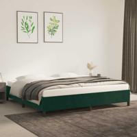 Bedframe zonder matras 200x200 cm fluweel donkergroen