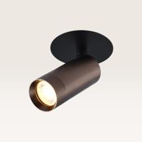 Inbouwspot Mavion nero bronzo - GU10-fitting - Spotlight - Zwevend licht - IP20 voor binnen - Zwart en brons - Met doorlusbedrading