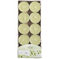 Arti Casa Geurtheelichtjes - 10x stuks - meloen - lichtgroen - was - 3,5 uur