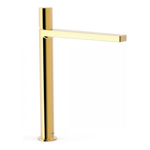 Wastafelkraan Tres Project | Opbouw | Mengkraan | Hoog model | 1-knop | Rond | 24k Goud glans