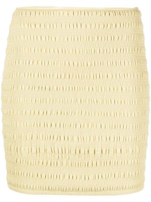 Nanushka minijupe Ceara en cuir artificiel - Jaune