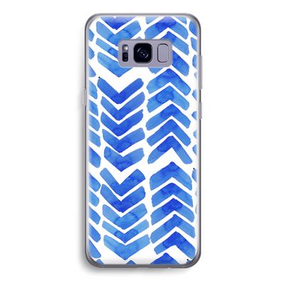 Blauwe pijlen: Samsung Galaxy S8 Transparant Hoesje