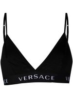 Versace soutien-gorge à bande logo - Noir - thumbnail