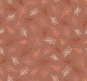 Bladeren patroon terracotta behang