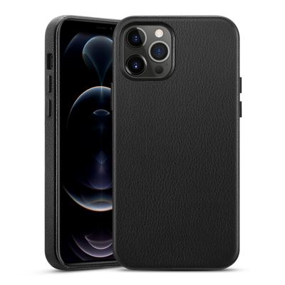 iPhone 12 Pro Max Metro Premium Leather Case - Black