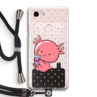 Love You A Lotl: Pixel 3 Transparant Hoesje met koord