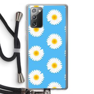 Margrietjes: Samsung Galaxy Note 20 / Note 20 5G Transparant Hoesje met koord