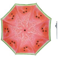 Parasol - watermeloen fruit - D160 cm - incl. draagtas - parasolharing - 49 cm