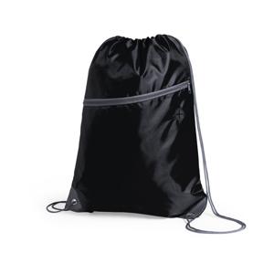 Gymtas - zwart - sport rugtas - 8 liter - 44 cm - met extra voorvakje - polyester - rugzak