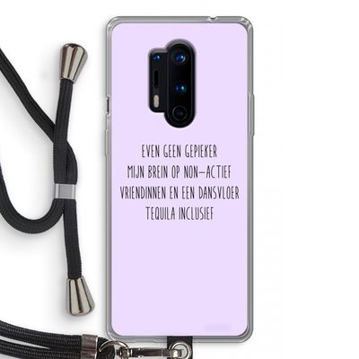 Tequila: OnePlus 8 Pro Transparant Hoesje met koord