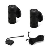 Uitbreidingsset LED-wandlamp Denno up-down zwart 12V - 2 spots