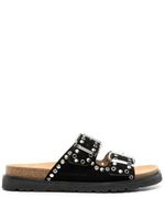 DSQUARED2 sandales en daim à double boucles - Noir