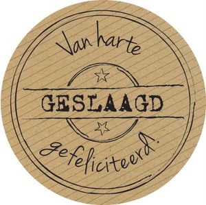 Stickers kraft ''Geslaagd"