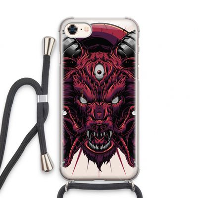 Hell Hound and Serpents: iPhone 7 Transparant Hoesje met koord