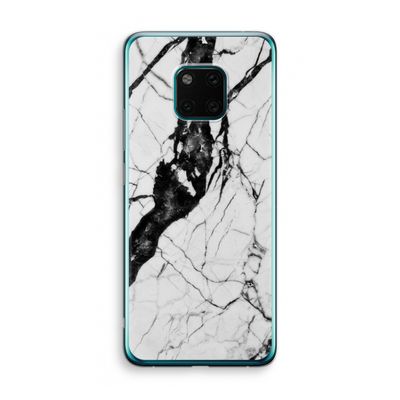 Witte marmer 2: Huawei Mate 20 Pro Transparant Hoesje