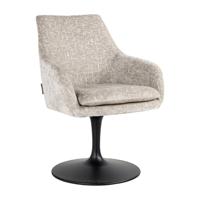 Richmond Eetkamerstoel 'Marlon' Chenille, kleur Pearl