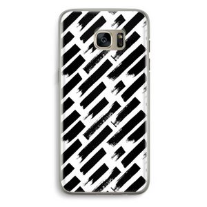 Zwarte vegen: Samsung Galaxy S7 Edge Transparant Hoesje