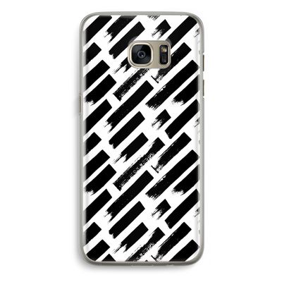 Zwarte vegen: Samsung Galaxy S7 Edge Transparant Hoesje
