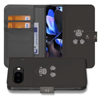 Gorilla Bruin Google Pixel 9a | Portemonnee Hoesje | Portemonnee hoesje
