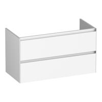 Brauer Inspire - Onderkast - 100 cm - met 2 Softclose Lades Greeploos en 1 Sifon Uitsparing - Mat Wit