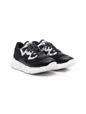 MM6 Maison Margiela Kids baskets à logo imprimé - Noir