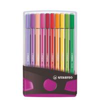 Stabilo Pen 68 in 20 Kleuren Antraciet/Roze - thumbnail