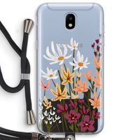 Painted wildflowers: Samsung Galaxy J5 (2017) Transparant Hoesje met koord