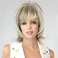 korte pruik voor vrouwen pixie-cut pruik shaggy gelaagd pluizig bruin gemengd blond pruik jaren 80 mullet rocker pruiken voor vrouwen synthetisch kort haar pruik met pony Lightinthebox