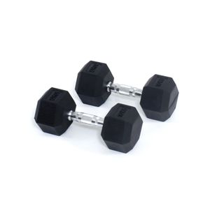 Core Power Rubber Hex Dumbbells - 10 kg (per paar)