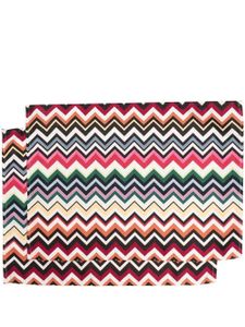 Missoni Home lot de 2 nappes de table à rayures - Rouge