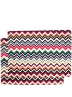 Missoni Home lot de 2 nappes de table à rayures - Rouge - thumbnail