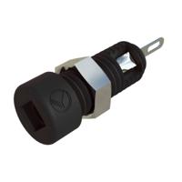 SKS Hirschmann MBI 1 Miniatuur-laboratoriumconnector Bus, inbouw verticaal Stift-Ø: 2 mm Zwart 1 stuk(s)