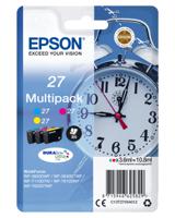 Epson Inktcartridge T2705, 27 Origineel Combipack Cyaan, Geel, Magenta C13T27054012