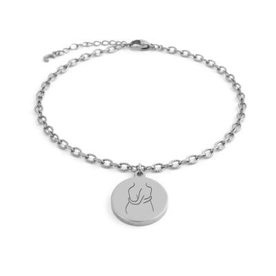 Gegraveerde ’Dikke knuffel’ armband - Stainless steel - Zilver
