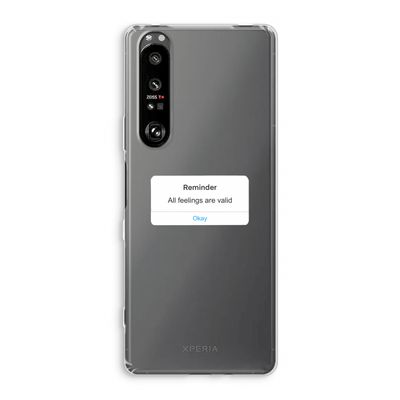 Reminder: Sony Xperia 1 III Transparant Hoesje