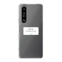 Reminder: Sony Xperia 1 III Transparant Hoesje