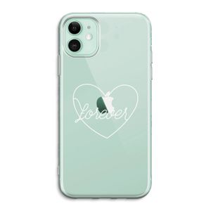 Forever heart pastel: iPhone 11 Transparant Hoesje
