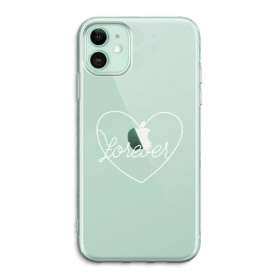 Forever heart pastel: iPhone 11 Transparant Hoesje