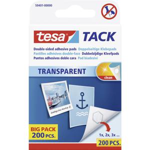 tesa TACK Dubbelzijdige kleefpads Transparant Inhoud: 200 stuk(s)