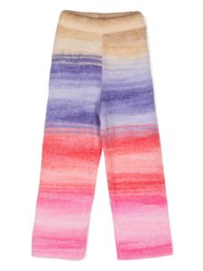 Missoni Kids pantalon élastiqué à effet dégradé - Rouge