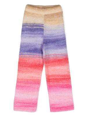 Missoni Kids pantalon élastiqué à effet dégradé - Rouge