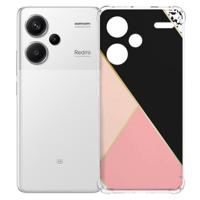 Xiaomi Redmi 13 Pro Plus Hoesje - Zwart Roze Vormen TPU Antishock