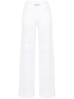 Federica Tosi pantalon en maille pointelle à taille haute - Blanc