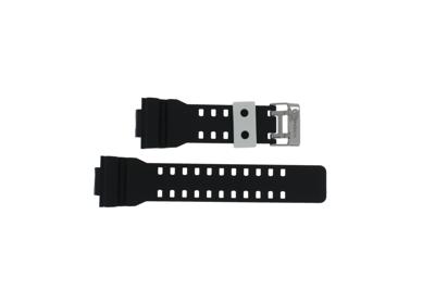 Horlogeband Casio 10508122 / GA-100BW-1A / GA-110BW-1A Rubber Zwart 26mm
