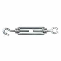 AMIG Spanschroeven/draadspanner met haak/oog - 1x - 11cm - verzinkt staal - 200kg - M8 schroefdraad