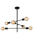 Lucide LESTER - Plafonnière - 6xE27 - Zwart Lucide LESTER - Plafonnière - 6xE27 - Zwart
