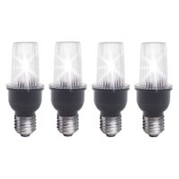 Set van 4x stuks stroboscoop lampen discolampen LED met E27 fitting 230V - thumbnail