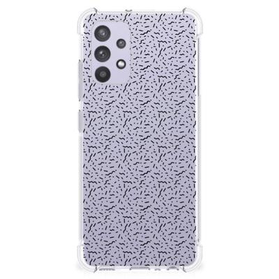 Samsung Galaxy A32 4G | A32 5G Enterprise Editie Doorzichtige Silicone Hoesje Stripes Dots Samsung Galaxy A32 4G | A32 5G Enterprise Editie Doorzichtige Silicone Hoesje Stripes Dots