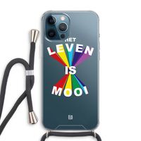Het Leven Is Mooi: iPhone 12 Pro Max Transparant Hoesje met koord